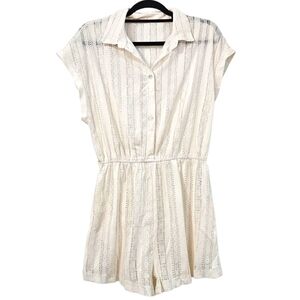 NWT Cupshe Eyelet Tassel Tie Romper Cover-up Size M